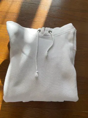 Champion Reverse Weave 후드티 M 화이트 파랑 택