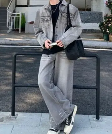 otte 블랙 워시 데님 셋업