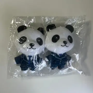 silent 팬더 봉제 인형 2체 세트 페어 마스코트 메구로 렌