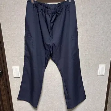 새상품 무인양품 네이비 카고 팬츠 허리밴딩 2 포켓