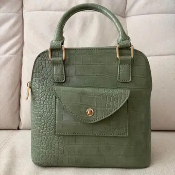 그린 크로커다일 패턴 숄더백