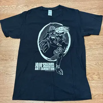 JOJO전 키시베 로한 헤븐즈 도어 티셔츠 블랙 M