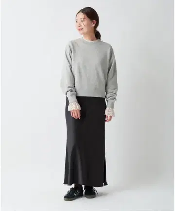 미사용 새상품 이에나 IENA 더블 새틴 스커트 40 블랙