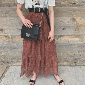 레이스 프릴 스커트