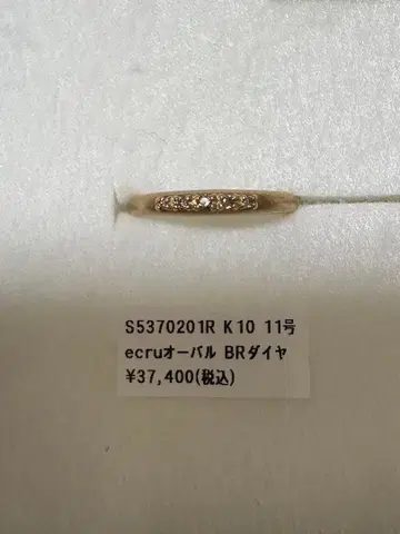 ecru 슬림 오벌 반지 k10 11호