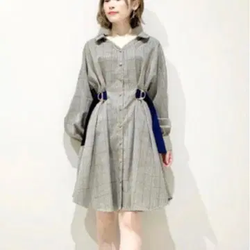 REDYAZEL 레이디 아젤 셔츠 카라 체크 원피스