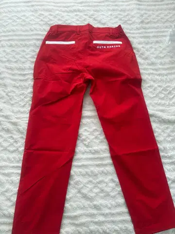 MUTA MARINE 레드 슬림핏 팬츠