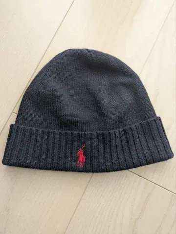 랄프 로렌 니트 캡 비니 다크 네이비