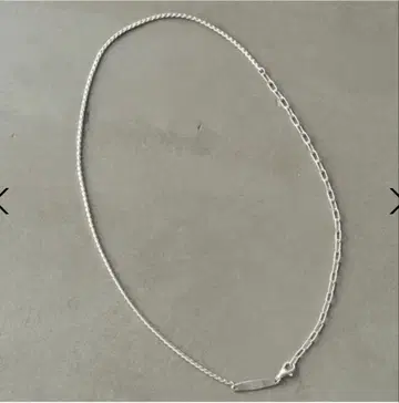 (상자, 보증서, 봉투 포함) TEN. 엘립스 콤비 체인 목걸이