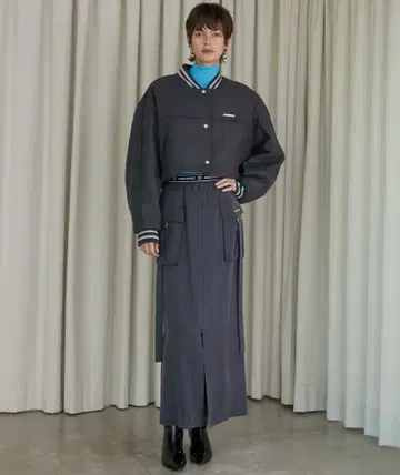 PRANK PROJECT 다크 그레이 타이트 스커트