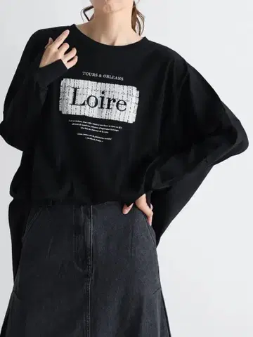 새상품 야마다 MEDOC original 트위드 로고 롱 슬리브 T셔츠