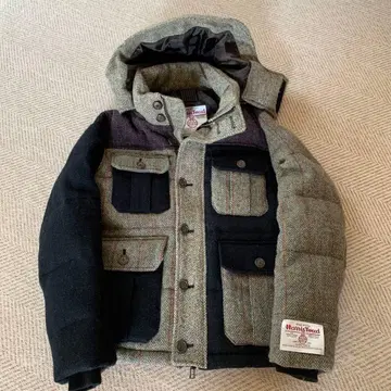 해리스 트위드 어반 리서치 더블 네임 다운 자켓