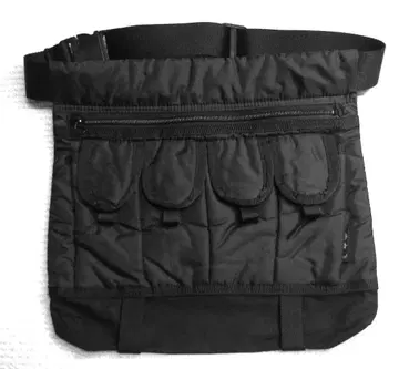 [ 미사용 ] 츠모리치사토 웨스트 파우치 힙백 바디백 블랙