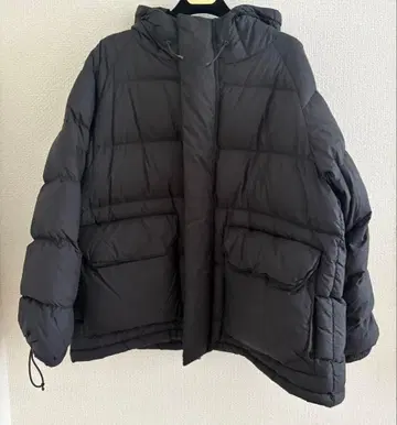 Gymphlex 블랙 다운 자켓 후드 부착