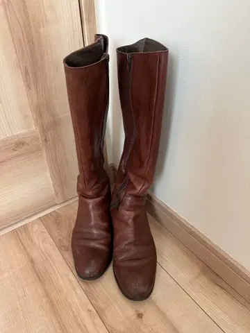 고베 다이마루 구매 오데뜨 앤 오딜 브라운 가죽 롱 부츠 24.0cm