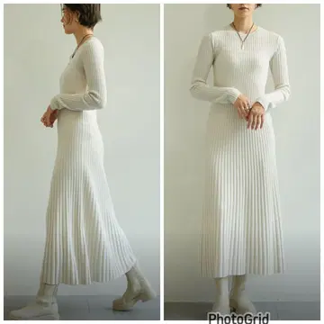 개럴개런트 니트 플레어 원피스 프리 사이즈 아이보리