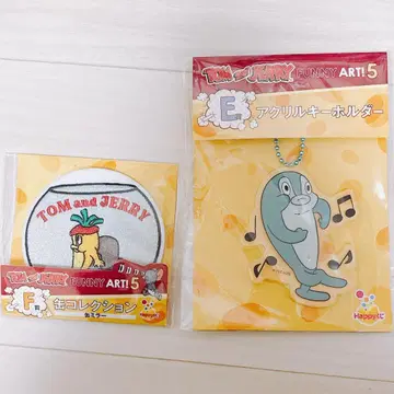 톰과 제리 happy 복권 FUNNY ART5 캔뱃지 키링