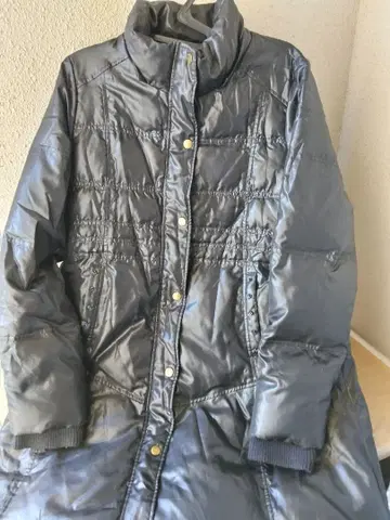 다운 코트 롱 기장 어레인지 블랙 M