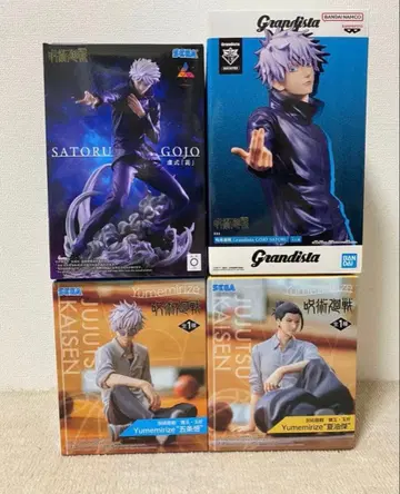 주술회전 피규어 묶음 판매 고죠 사토루 & 게토 스구루 4개 세트