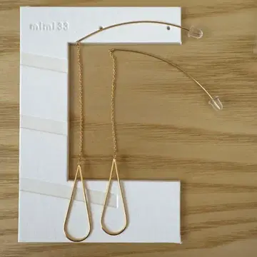 mimi33 골드 드롭형 롱 귀걸이