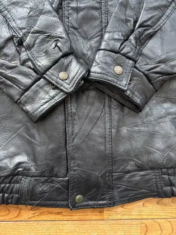 90s - 00s 빈티지 구제 의류 패치워크 가죽 자켓