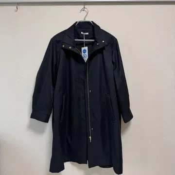 [ KEYUCA ] 스고나노 발수 벨티드 스탠드 코트 네이비 프리 사이즈