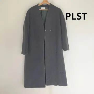 PLST 플라스테 울 노카라 코트 그레이 L