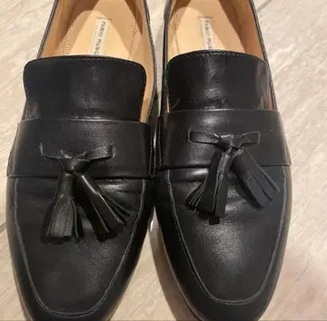 컨디션 최상 파비오 루스코니 태슬 로퍼 블랙 35