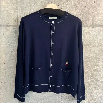 [ 40% OFF ] Miss edi 네이비 니트 가디건 캐릭터 자수