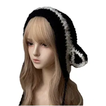 양 보닛 니트 고양이 귀 니트 모자 모리걸 페어리 그런지 y2k 서브컬쳐