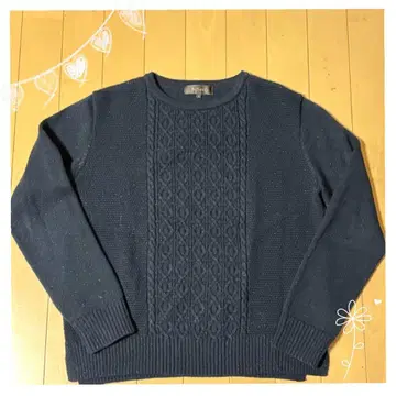 Reflect 네이비 케이블 니트 스웨터