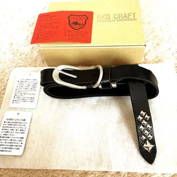스터드 내로우 벨트 일본제 도치기 가죽 벨트