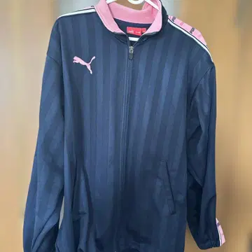 PUMA 스트라이프 저지 S~M 네이비/핑크