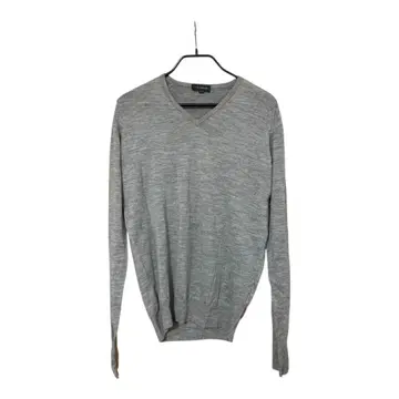 존스메들리 남성용 V넥 니트 그레이 S