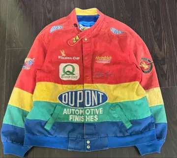 백족 착용 DU PONT 사인 포함 레인보우 점퍼