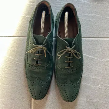 Bruno Magli 그린 스웨이드 비즈니스 슈즈