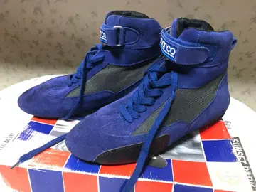 sparco 블루 스웨이드 하이컷 스포츠 슈즈