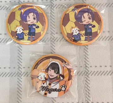 블루 록 x RASCAL 콜라보 트레이딩 글리터 캔뱃지 (카이저, 레오)