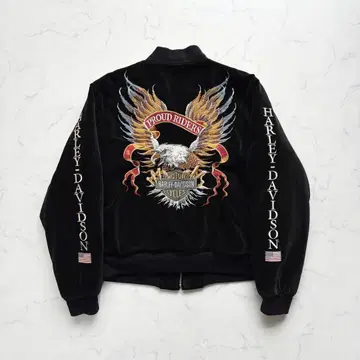 할리데이비슨 자수 벨로아 스카잔 블랙 M