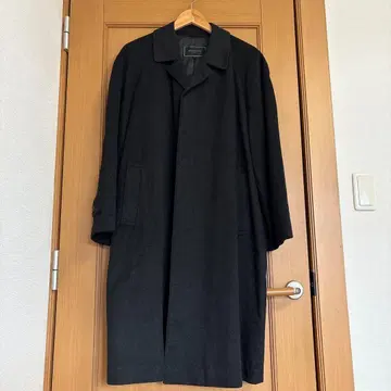 캐시미어 100% 블랙 스텐카라 코트 울 혼방