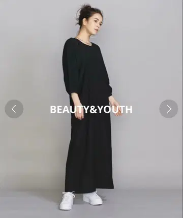 [새상품급] BEAUTY&YOUTH 볼륨 슬리브 원피스