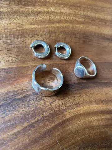 실버 925 반지와 귀걸이