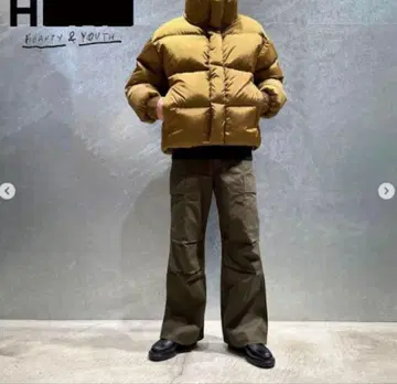 H BEAUTY&YOUTH 코튼 립스탑 카고 팬츠