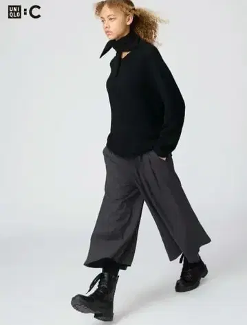 UNIQLO : C 유니클로 큐롯 S 다크 그레이