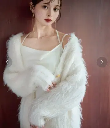 snidel 샤기 가디건 화이트