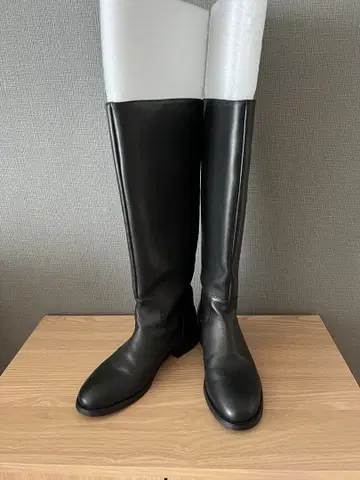 [ REMME/레메 ] 백지퍼 롱 부츠 블랙 39