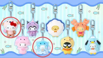 산리오 치비토모 바다 생물 키티 시나몬