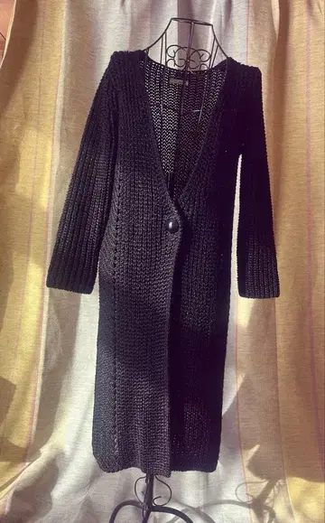 DES PRES(데프레) 롱 니트 가디건(블랙)