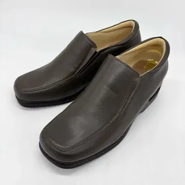 [ 미사용급 ] 돌체 웨지솔 천연 가죽 슬립온 브라운 23.5