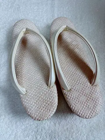 베이지 통굽 조리 일본 의류 신발